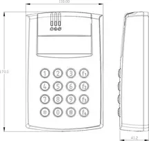 ROGER PR602LCD-DT-O tinklo prieigos valdiklis su LCD, RACS 5, 4000 vartotojų