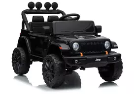 LEAN CARS Jeep Rubicon DK-JWR558 24V vaikiškas automobilis su nuotolinio valdymo pultu, juodas