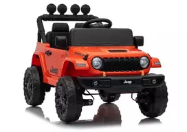 LEAN TOYS Jeep Rubicon DK-JWR558 24V Oranžinis elektrinis automobilis su tėvų nuotolinio valdymo pultu