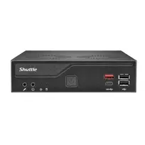 Shuttle DH810S plonas kompiuteris be komponentų, LGA1150, Intel H81, DDR3L, HDMI, DP, M.2, du GbE, 8x USB, COM, 24/7