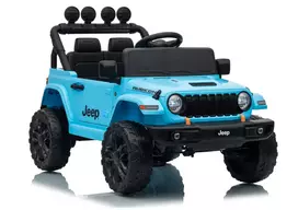 LEAN CARS Jeep Rubicon DK-JWR558 24V Šviesiai mėlynas elektrinis vaikiškas automobilis su tėvų nuotolinio valdymo pultu