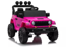 LEAN CARS Jeep Rubicon DK-JWR558 24V Pink – elektrinis vaikiškas visureigis