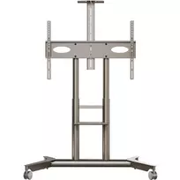 ONKRON TS1871-C Mobilus televizoriaus stovas 55–90 colių ekranams – šampano spalvos, reguliuojamas aukštis, VESA 200x200–800x500, 90,9 kg talpa