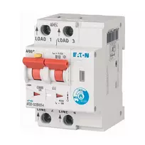 Eaton AFDD-10/2/B/003-A lanko gedimų aptikimo įrenginys su RCBO, 2 polių, 10A, 30mA, A tipo, 230V, 6kA, DIN bėgelis, 2 moduliai
