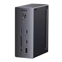 UGREEN 14-in-1 USB-C Dock su dviem DisplayPort, HDMI, 100W PD, Gigabit Ethernet, SD/TF kortelių skaitytuvais ir 3.5mm garso išvestimi