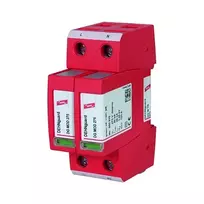 DEHN + SOEHNE DEHNguard M TN275 apsaugos nuo viršįtampių įrenginys, 2 tipas, 275 V, 20 kA, DIN bėgelis, raudonas (952200)