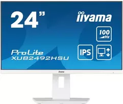 iiyama ProLite XUB2492HSU-W6 24 inch IPS Full HD 100Hz monitoris su USB hub, 0.4ms, baltas