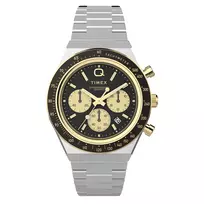 Timex vyriškas laikrodis TW2W64200 su rudu odiniu dirželiu ir juodu ciferblatu, 40 mm
