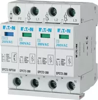 Eaton SPCT2-280-3+NPE 2 tipo apsaugos nuo viršįtampių įtaisas - 3P+NPE, 20kA, montavimui ant DIN bėgelio