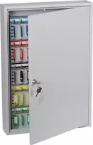 Raktų spinta Phoenix Safe KC0603K (pilka) – 100 kabliukų, montuojama ant sienos, 550 x 380 x 80 mm