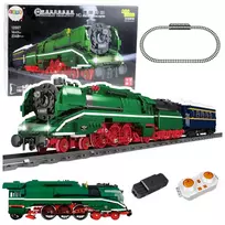 LEAN TOYS 23646 RC garvežio konstruktorius su nuotolinio valdymo pultu ir bėgiais, 2348 dalys
