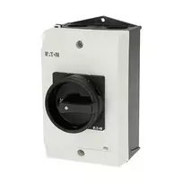 Eaton P1-32/I2/SVB-SW/HI11 pagrindinis 3 polių 32A jungiklis su avariniu išjungimu, paviršinio montavimo, pilkos spalvos (207316)