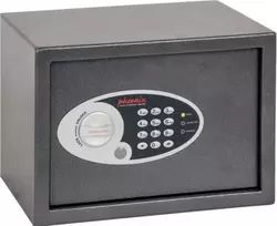 Phoenix Safe SS0301E DIONE elektroninis viešbučio seifas su skaitmenine klaviatūra ir pagrindiniu raktu, juodos spalvos