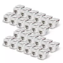 StarTech.com Cat6 Keystone Jack 24-Pack, RJ45 UTP, 90-Degree 110 Punch Down, White