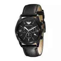Armani vyriškas chronografo laikrodis AR5904, 41 mm, juodas ciferblatas, nerūdijantis plienas