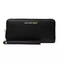 Michael Kors Moterų Jet Set Travel Saffiano Odinė Rankinė Ant Riešo, Juoda