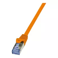 LogiLink CQ3018S PrimeLine Cat.6A S/FTP PIMF jungiamasis kabelis, 10G, RJ45, be halogenų, 0,25 m, oranžinis