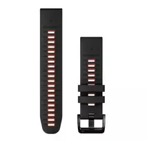 HAMA Silicone QuickFit 22mm laikrodžio dirželis Garmin – juodas/raudonas (010-13280-06)