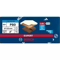 Bosch PowerTools Expert M480 Net šlifavimo diskas 125 mm, grūdėtumas K80 (50 vnt., skirtas ekscentriniams šlifuokliams)