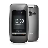 Emporia ONE V200i sulankstomas telefonas, 2,31 colio ekranas, dviguba SIM, SOS mygtukas, Space Grey/Silver
