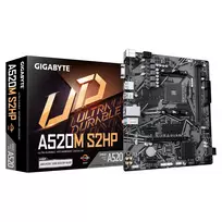 GIGABYTE A520M S2HP AM4 Micro-ATX motininė plokštė, DDR4, HDMI, D-Sub, DisplayPort, M.2, Gigabit LAN