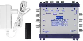 Telmor Multiswitch TT 5/8 Terminal – 5 įėjimai (4 SAT + 1 TER) į 8 išėjimus, DiSEqC 2.0, metalinis korpusas