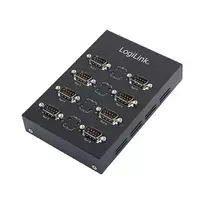 Logilink USB 2.0 į 8 prievadų RS232 serijinį adapterį su DB9 vyriška jungtimi ir FTDI mikroschema