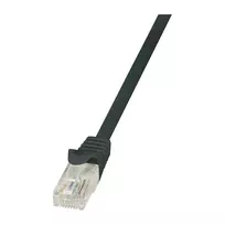 LogiLink CP2023U EconLine Cat6 U/UTP RJ45 Patch Laidas - 0,5 m, juodas, su apsauga nuo užraktų