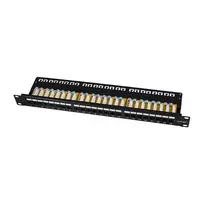 LogiLink Cat.6A Patch Panel 24-Port UTP, 1U, 90° IDC