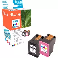 Peach PI300-802 2 vnt. komplektas suderinamų rašalo kasečių HP 304 (juoda ir triguba spalva)