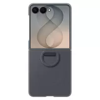 Samsung Silicone Ring Magnetic Case, skirtas Galaxy Z Flip8, juodos spalvos (EF-EF776CBEGWW)
