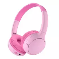 Belkin Soundform Mini 2 Kids belaidės ausinės ant ausų, rožinės, Bluetooth 5.0, 30h baterija, USB-C įkrovimas