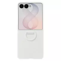 Samsung Silicone Ring Magnet Case, skirtas Galaxy Z Flip8, baltas