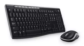 Logitech MK270 belaidis rinkinys – pilno dydžio RF 2.4 GHz klaviatūra ir pelė (juoda)