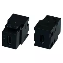 EFB Elektronik EB560 USB-C Keystone adapteris, 10Gbit/s, 60 W PD, juodas