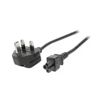 EFB EK499.1,8 maitinimo laidas UK BS 1363A į IEC C5, 1,8 m, juodas, 3x0,75 mm²
