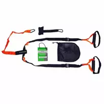 Tunturi 14TUSFU154 Suspension / Sling Trainer – reguliuojami diržai kūno svoriui su durų inkaru, juoda/geltona