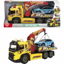 SIMBA-DICKIE Giant Tow Truck su šviesomis, garsais, judančiu kranu ir gerve – gelbėjimo žaislas vaikams nuo 3 metų