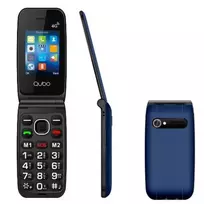 QUBO NEO NW 4G telefono aparatas – 2,4 col. QVGA, 48MB RAM, 128MB ROM, Dual SIM, 1800 mAh (mėlynas)