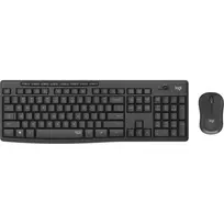 Logitech MK295 Silent Wireless Combo – tyli belaidė klaviatūra ir pelė, 2.4 GHz, pilno dydžio, Graphite