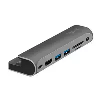 LOGILINK USB-C dokas, 7 prievadų, USB 3.2 Gen1, 100W PD, 4K HDMI, iPad, aliuminis (UA0385)
