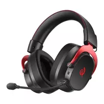 QCY Heroad VT200 Gaming ausinės – juodos su raudonomis detalėmis, 50 mm tvarkyklės, virtualus 7.1 garsas, RGB LED, USB-A