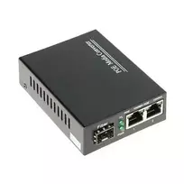 DELTA SPS-2P/1SFP pramoninis PoE+ komutatorius, 2 Gigabit RJ45 + 1 SFP, 60 W biudžetas, DIN bėgelis