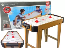 LEAN TOYS oro ritulio ir stalo futbolo žaidimų stalas 2-in-1 su elektriniu pūtiku, MDF, juodas