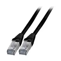 EFB K5538SW.7,5 Cat.6A S/FTP TPE pataisos kabelis RJ45 7,5 m juodas