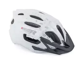 Author Saber X1 Inmold dviračių šalmas – baltas, 53-59 cm, 24 ventiliacijos angos
