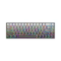 White Shark Nunchaku mechaninė žaidimų klaviatūra TKL, pilka, Outemu Blue jungikliai, RGB hot-swap, laidinė USB