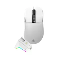 White Shark GAWAIN-W belaidė žaidimų pelė – 12000 DPI, 500mAh baterija, 56g, balta