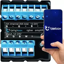 BLEBOX ampbox Išmanusis LED valdiklis 4 kanalų Wi-Fi RGBW CCT 12-24V DC