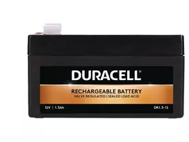 Duracell DR1.3-12 12V 1.3Ah VRLA baterija – nereikalaujanti priežiūros, AGM, įkraunama